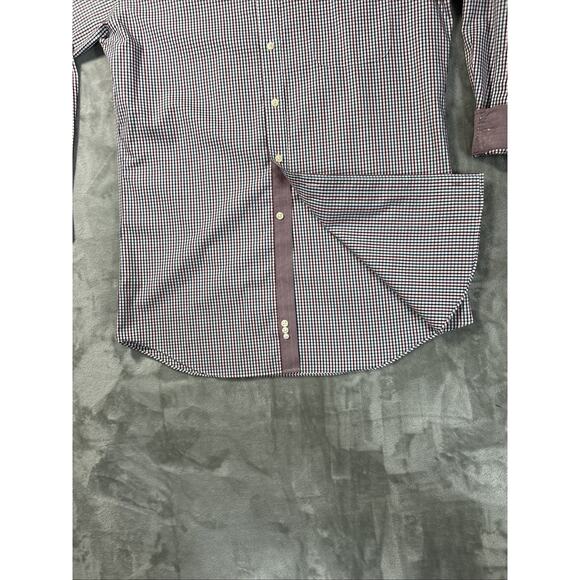 Paul Fredrick Non-Iron Men's Oxford Flip Cuff Size 16 1/2-33 - Picture 9 of 13